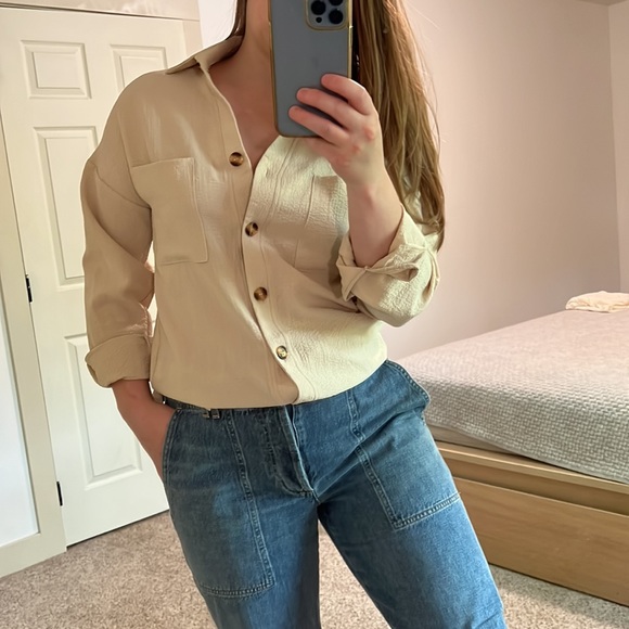 Shein Button-up Shear Shacket - Picture 2 of 3